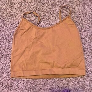 Light brown stretchy tank top